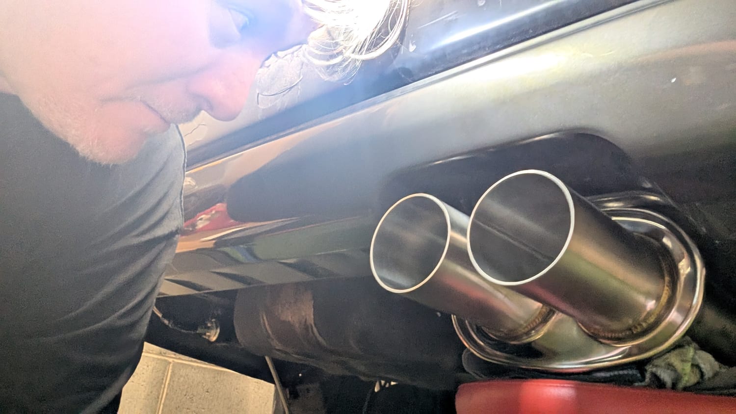 Rear exhaust fit-up